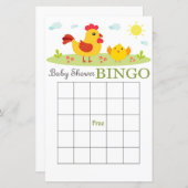 農場の赤ちゃんシャワービンゴカード (正面/裏面)