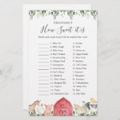 農場の赤ちゃんシャワー妊娠どのように甘いゲーム (正面/裏面)