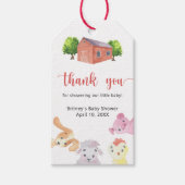 農場の赤ちゃんシャワー感謝してい-あなた ギフトタグ (正面)