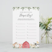 農場の赤ちゃんシャワー推測おむつバッグ (スタンド正面)