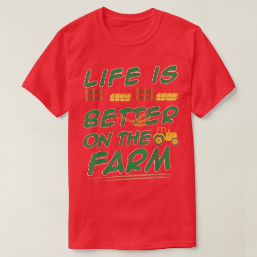 農場の農家Tで生活が良い Tシャツ (デザイン正面)