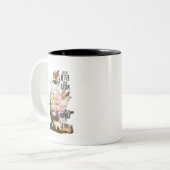 農場の農業は人生の方が良おもしろいい ツートーンマグカップ (正面左)