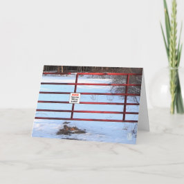 農場の門のバレンタインカード カード