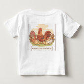 農場の雄鶏の引用 ベビーTシャツ (裏面)