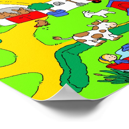 農場の風景 ポスター (角)