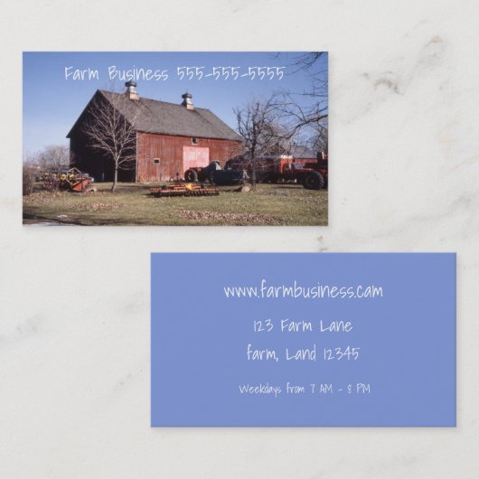 農場の風景 名刺 (正面/裏面)