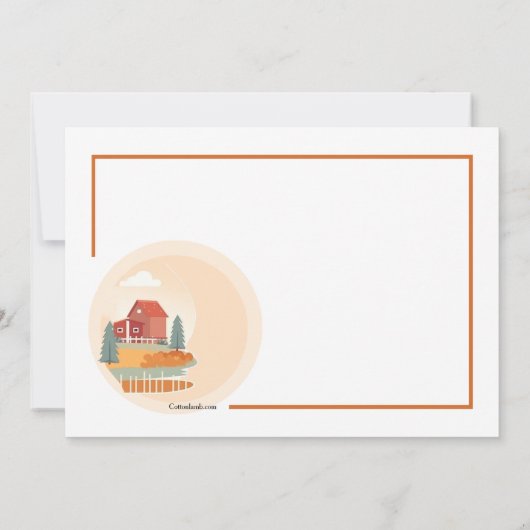 農場の風景 招待状 (裏面)