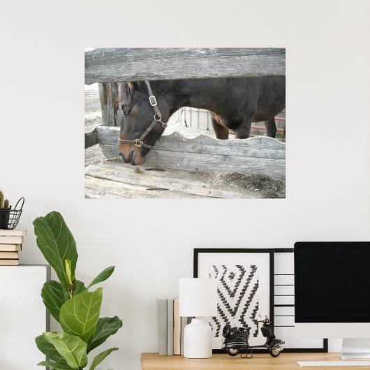 農場の馬ユーモア ポスター (ホームオフィス)
