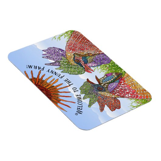 農場の鶏おもしろいへようこそ マグネット (右側)