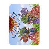 農場の鶏おもしろいへようこそ マグネット (縦)