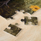 農場の鶏パズル。 ジグソーパズル (側面)