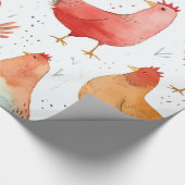 農場の鶏 ラッピングペーパー (角)