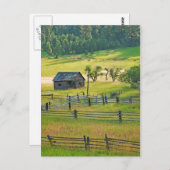 農場はがきに小さな木造の納屋 ポストカード (正面/裏面)