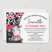 農場は、あなたがモースの2番目の牛の赤い誕生日を聞いたことがある 招待状 (正面)