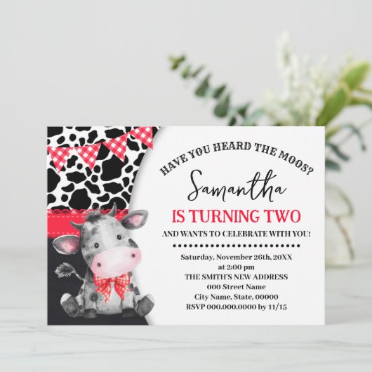 農場は、あなたがモースの2番目の牛の赤い誕生日を聞いたことがある 招待状 (スタンド正面)
