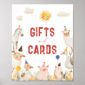 農場をテーマにしたギフト誕生日標識 ポスター (正面)