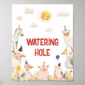 農場をテーマにしたギフト誕生日標識 ポスター (正面)