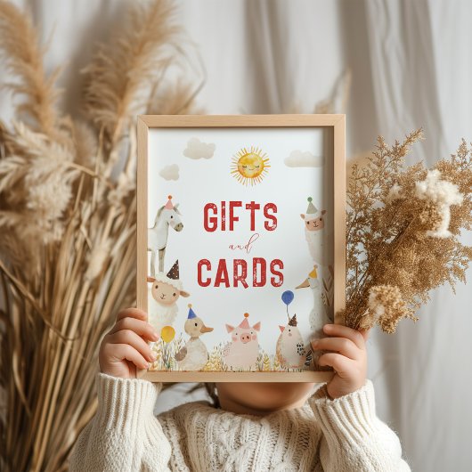 農場をテーマにしたギフト誕生日標識 ポスター