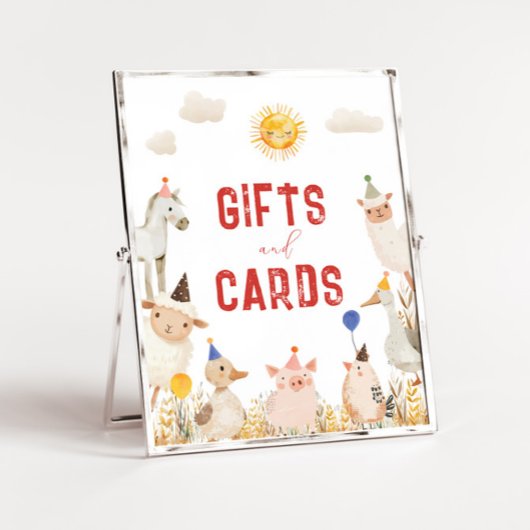 農場をテーマにしたギフト誕生日標識 ポスター