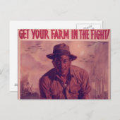 農場を戦いに連れて行く – ヴィンテージ ポストカード (正面/裏面)