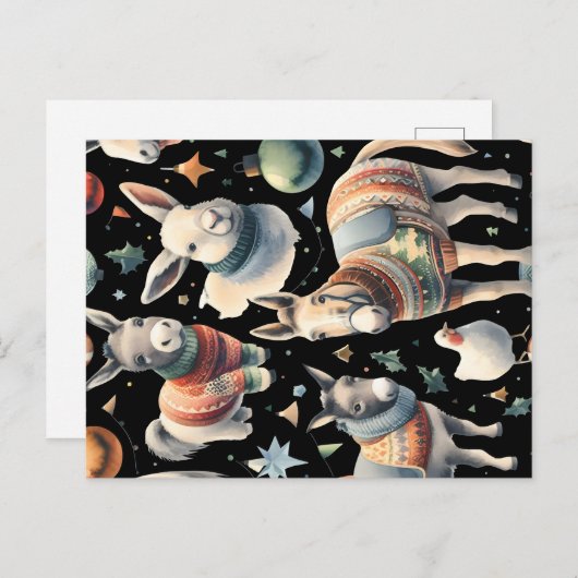 農場クリスマス シーズンポストカード (正面/裏面)