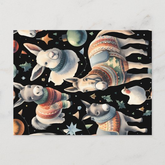 農場クリスマス シーズンポストカード (正面)