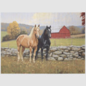 農場デコペ素朴ージ内の馬 薄葉紙 (正面)