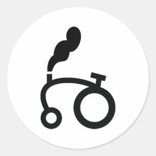 農場トラクターのロゴの記号 ラウンドシール