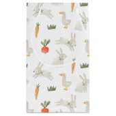 農場パターン上のバニーとダックス スモールペーパーバッグ (裏面)