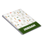 農場パターン上のバニーとダックス ノートブック (右側)