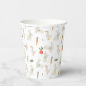 農場パターン上のバニーとダックス 紙コップ (右)