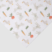 農場パターン上のバニーとダックス 薄葉紙 (詳細)