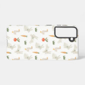 農場パターン上のバニーとダックス SAMSUNG GALAXYケース (裏面横)