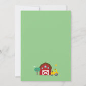 農場パーティーの招待状、農場の誕生日 招待状 (裏面)