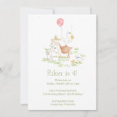 農場ペット動物園の誕生日パーティー招待状 招待状 (正面)