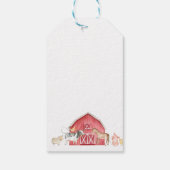 農場モダンメッセージカードでは、農場パーティーラベル、 ギフトタグ (裏面)