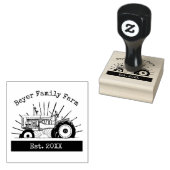 農場ロゴ カスタム 2.5" x 2.5" ゴムスタンプ ラバースタンプ (押印)