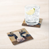 農場人生のガンサー牛 スクエアペーパーコースター (インサイチュ)