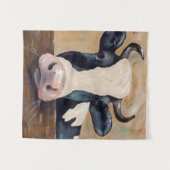 農場人生のガンサー牛 タペストリー (正面(横))