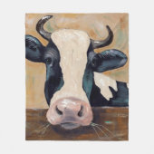 農場人生のガンサー牛 フリースブランケット (正面)