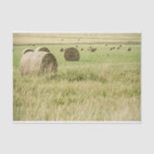 農場内で転が夏末の干し草を積む 薄葉紙 (正面)