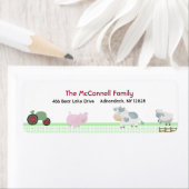 農場内の日の印刷可能な住所 シール (インサイチュ)