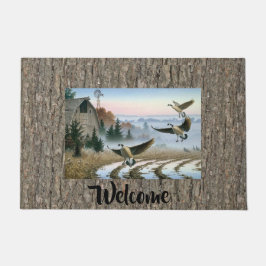 農場内の鵞鳥 ドアマット