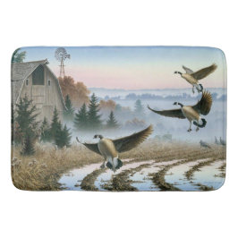 農場内の鵞鳥 バスマット