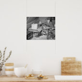 農場労働者遊のギター, 1939.ヴィンテージ写真 ポスター (キッチン)