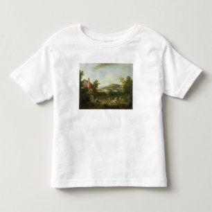 農場労働者、c.1730-40 (canvとの景色の油 トドラーTシャツ