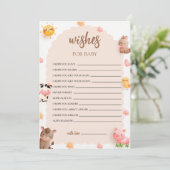 農場動物がベビーゲームカードを希望 招待状 (スタンド正面)