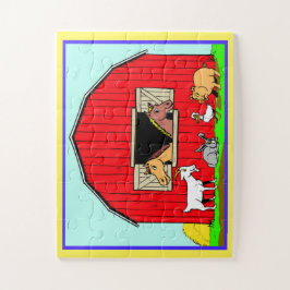 農場動物と納屋、子供の30ピースパズル ジグソーパズル