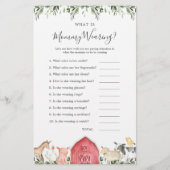 農場動物の赤ちゃんシャワー何ママ着て (正面)