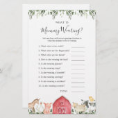 農場動物の赤ちゃんシャワー何ママ着て (正面/裏面)